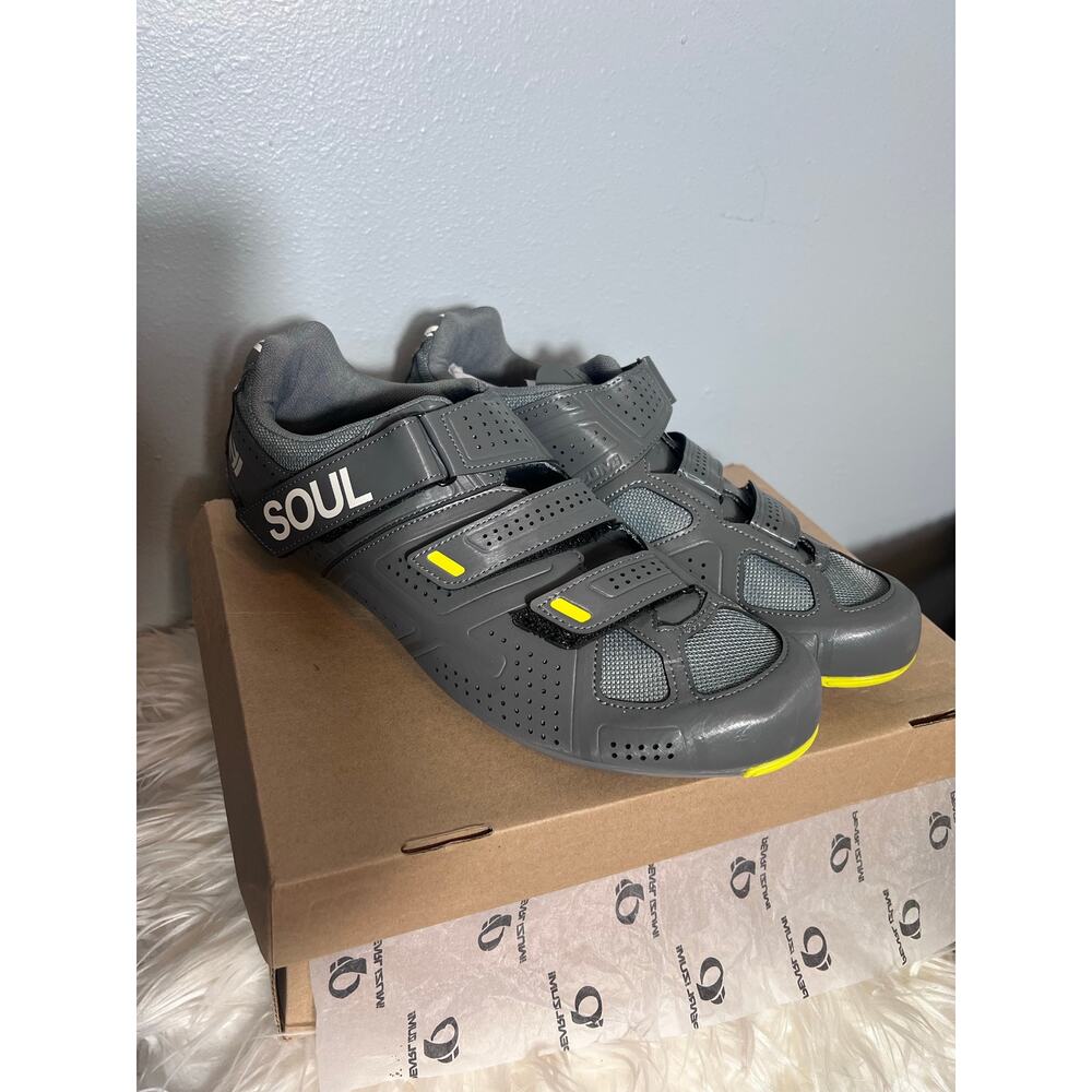 Pearl Izumi Soulcycle Gray Cycling Shoes Mens Bicycle 50 EU 15 US  SPD-SL Gray